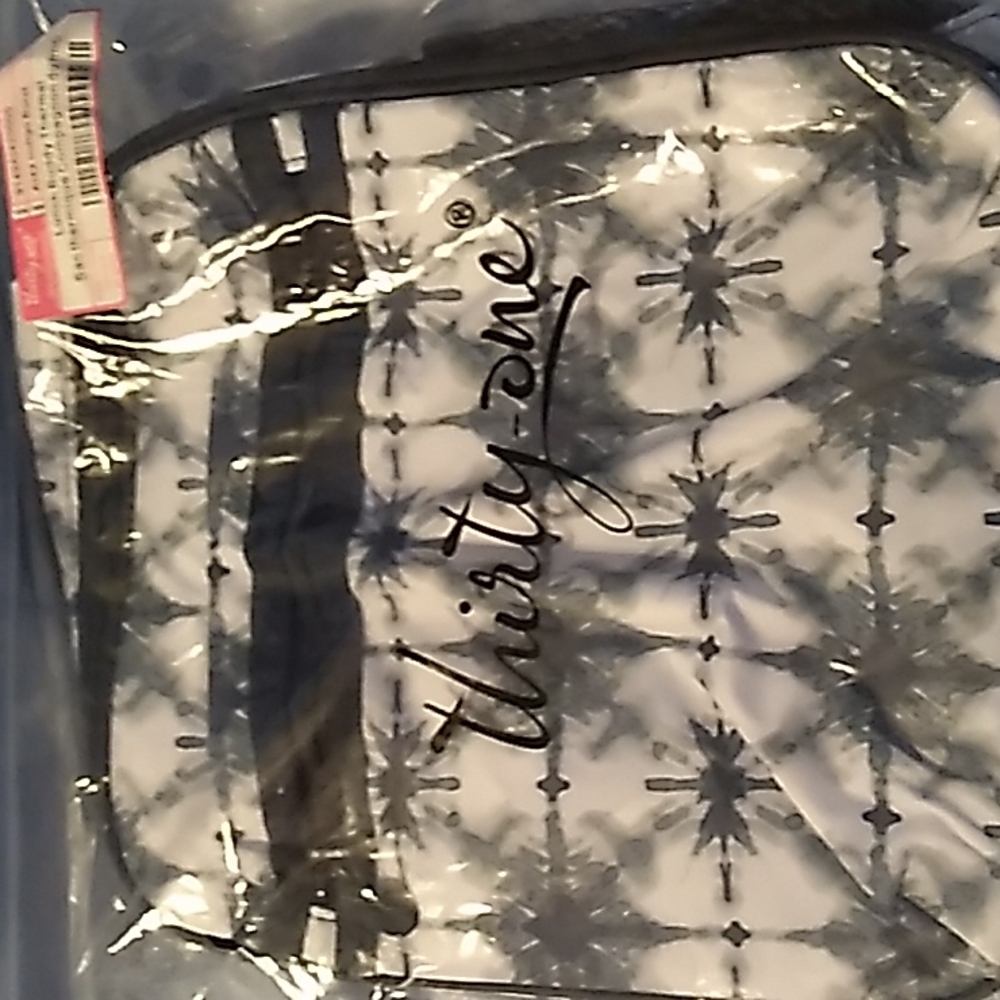 New 31 Lunch buddy thermal bag indigo burst pattern